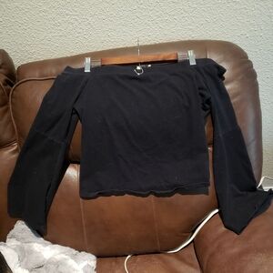 Forever 21, Plus Size Shirt,0X, Has Bell Sleeves And Is Off The Shoulder.
